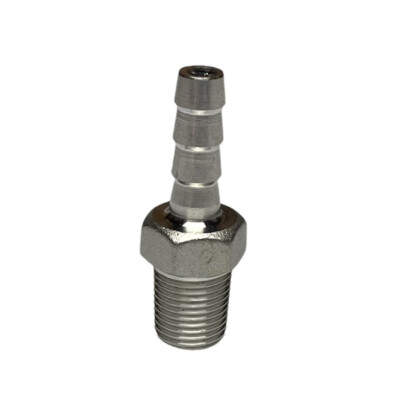 1/8  NPT Male to 1/4  6mm Stainless Hose Barb Adapter Oil Gas Fuel Water Fitting