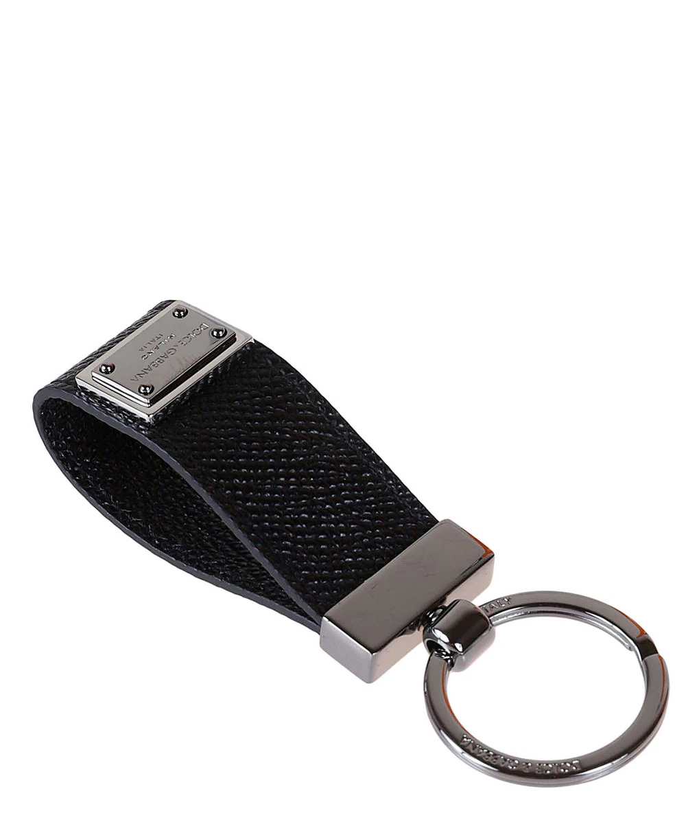 Dolce&Gabbana keychain men BP1371AG21980999 Black leather keyring