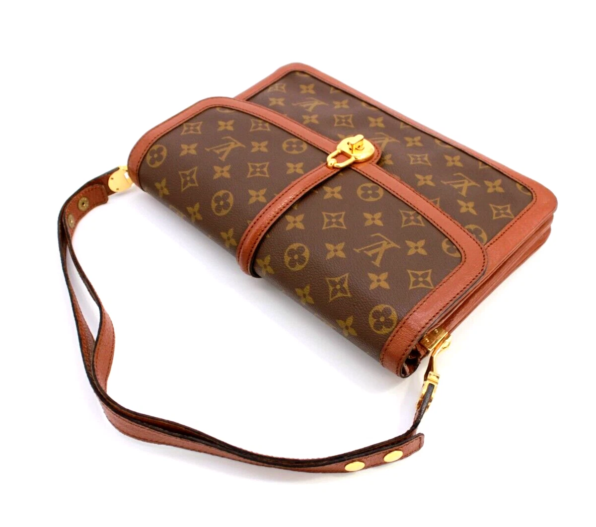 Louis-Vuitton Shoulder Bag Purs Monogram Sac Rabat Brown Vintage Authentic