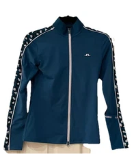 J.Lindeberg Women’s Tamara Golf Mid Layer Full Zip-Moroccan Blue -Large - NWT