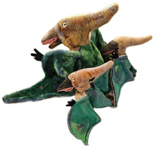 New Lot of 3 Beanie Babies Swoop the Pterodactyl and 1 Beanie Buddies Swoop