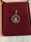 14k Gold PENDANT DISCOVERY 1492 1992 Santa Maria Ship & obv Isabella W/COA