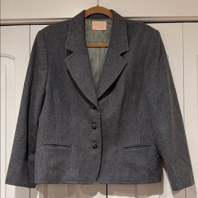 Pendleton Charcoal wool Women's 3 button Blazer size 16