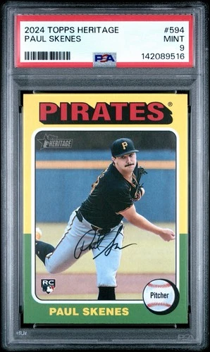 2024 Topps Heritage High Number Paul Skenes #594 PSA 9
