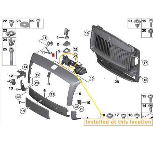 Mascot Retractable Mechanism Repair kits Rolls Royce Dawn Ι 51137377371 - Picture 10 of 11