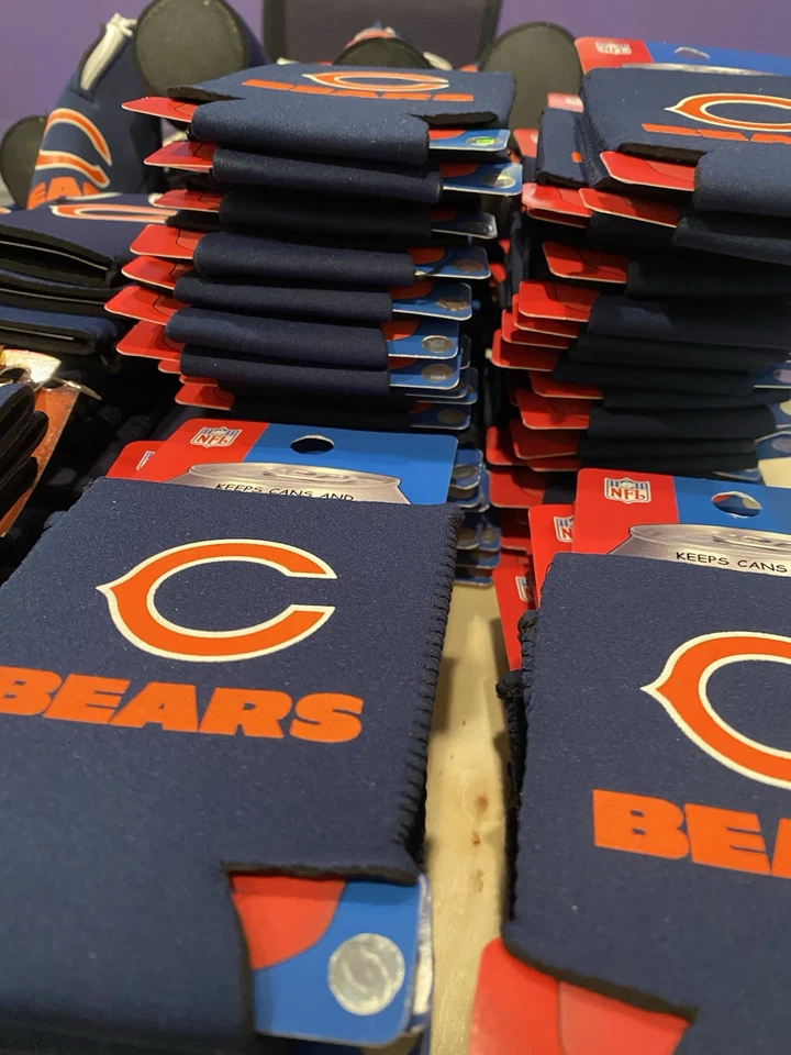 批量 145 件 - 芝加哥熊队 NFL 橄榄球队 罐装 冷藏箱 啤酒 Koozie 3 种款式 — 第 2/4 张图片