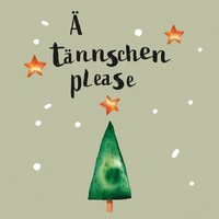 20 Servietten TäNnschen Please Weihnachtsbaum Sterne SprüChe Witzig Deko 33X33Cm