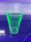 Vintage Anchor Hocking Uranium Depression Glass 4" drink glass