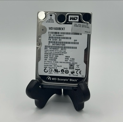 Western Digital Scorpio Black 160GB Internal 7200RPM 2.5'' (WD1600BEKT) - 1093