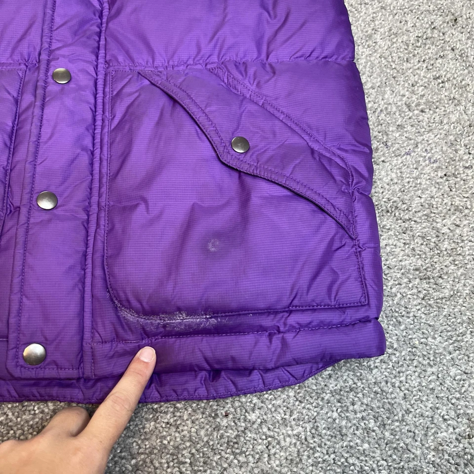 Patagonia Vest Kids XL 14 Purple Blue Insulated Puffer Snap Front Colorblock - Image 3 of 4