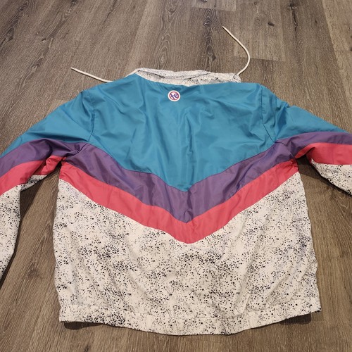 Tipsy Elves Windbreaker Jacket Hooded Adult Size XL Colorful Retro Full Zip - Picture 13 of 17