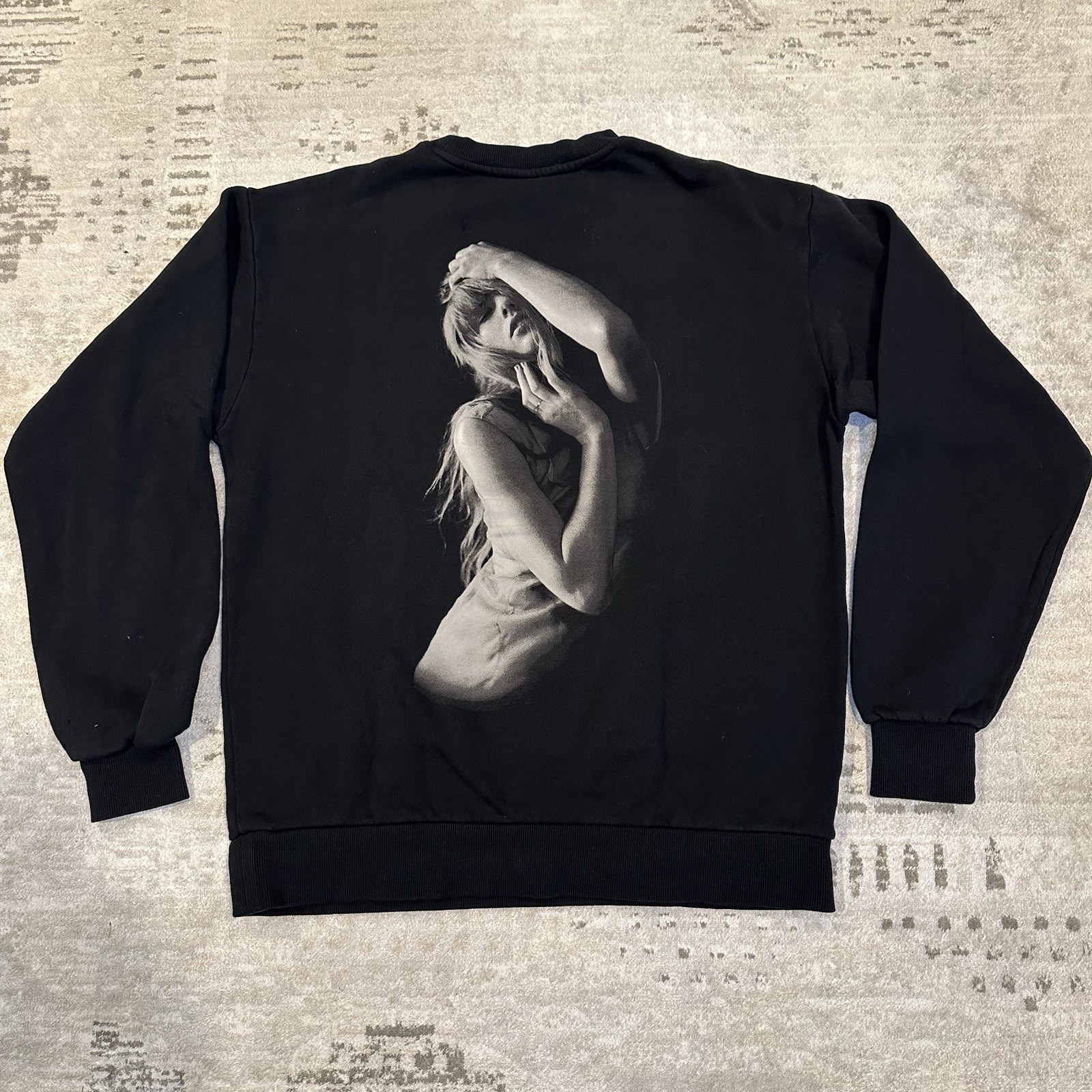 Tortured Poets Department Taylor Swift Sweatshirt Medium Black Crew Neck