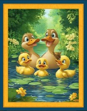  PANEL 36x45 HAPPY QUACKERS - CUTE COTTON - BABY QUILT - SHARP DIGITAL