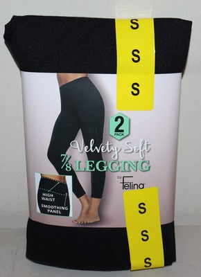 FELINA VELVETY SOFT 7/8 LEGGING (2-PACK) HIGH WAIST SMOOTHING PANEL 4-WAY STRECH