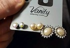 Vanity Fashion Earrings Under $10 - Pearl & Gold Assorted 3 pr Stud Earring Set  — photo 1