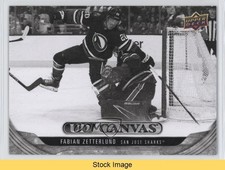 2024-25 Upper Deck Series 2 UD Canvas Black & White Fabian Zetterlund READ 1e7g