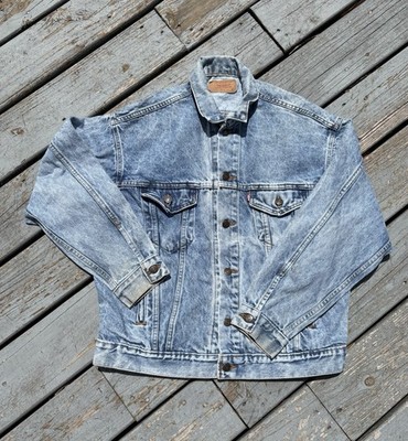 Vintage Levi Strauss Denim Jacket 80s Mens Large 90s 80s Light Wash Levi s 70507