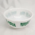 Vintage Hazel Atlas Milk Glass Green Ivy Small 7.5" Nesting Mixing Bowl