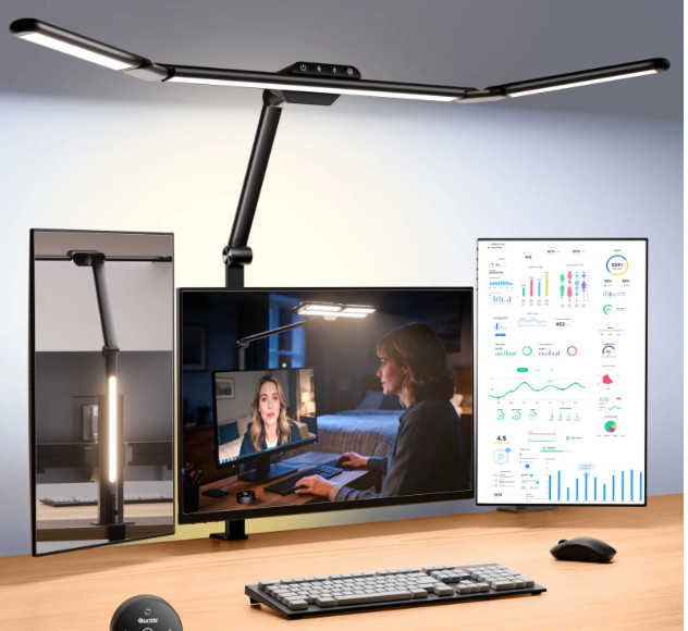 Quntis 3-Stage Foldable Desk Lamp Studio 82 Cm (32.3 Inch) Black