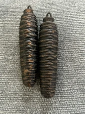 Replacement Lot Of 2 Cuckoo Clock Weights Cast Iron / Bronze 1.5 Lbs