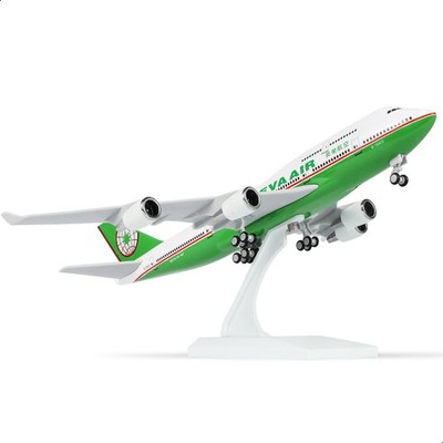 Boeing 747 EVA Air 1/240 Scale Diecast Resin Model Plane 30CM Display Gift