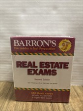 Barron's Test Prep Real Estate Exam Flash Cards by Jack P. Friedman 2015 New