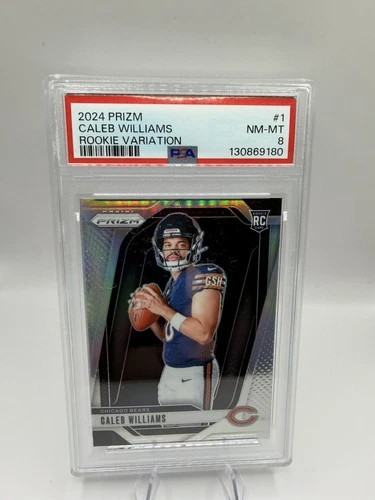 2024 PSA 8 Caleb Williams RC #1 Rookie Variation Silver Prizm Panini Prizm NFL
