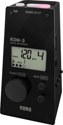 Korg KDM-3 Digital Metronome w/ Memory Backup and Auto Power-Off 0, Black 