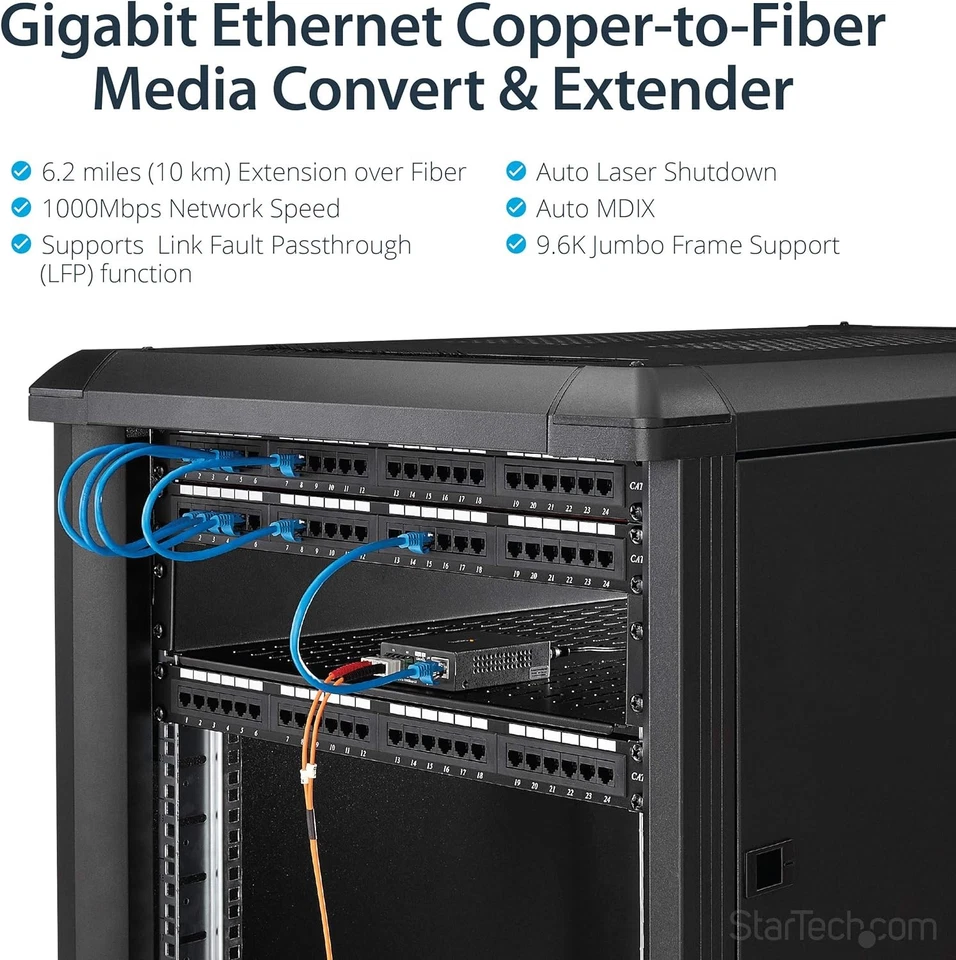 StarTech.com Singlemode (SM) SC Fiber Media Converter for 10/100/1000 Network - - Immagine 3 di 4