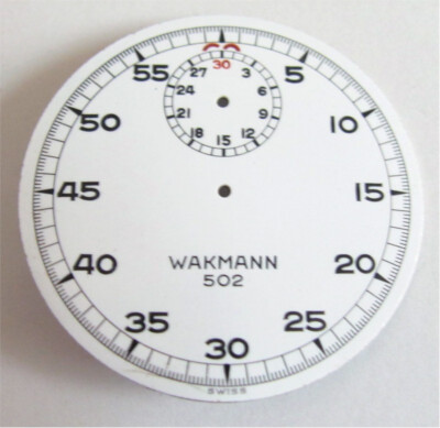 Stop Watch Dial Wakmann 502 Military Stop Watch Dial Only-WW-2 | eBay