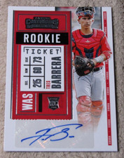 2020 Panini Contenders #141 Tres Barrera RC Rookie Ticket Auto