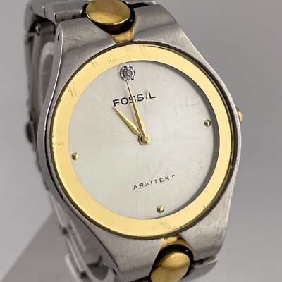 Fossil Arkitekt Watch FS-2787 Mens 35mm Two Tone Case Band  display picture 2