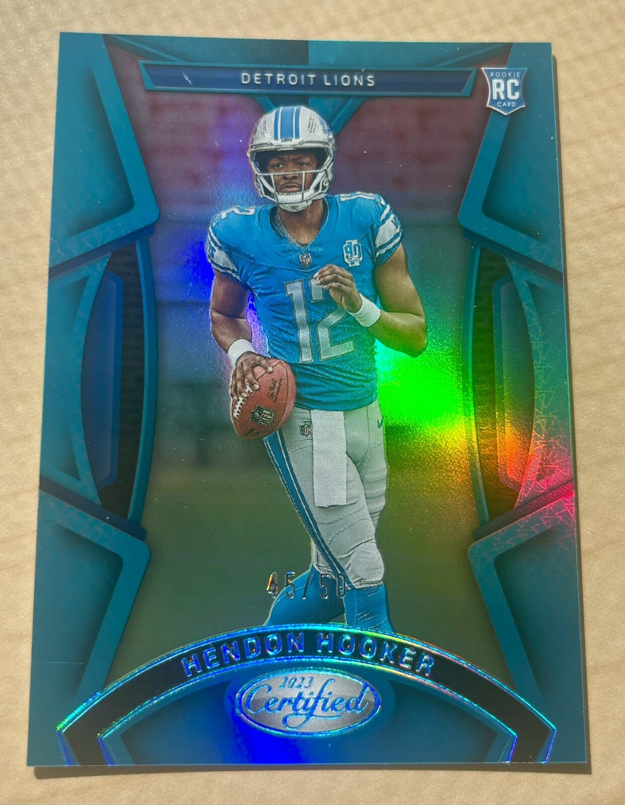 2023 Panini Certified Teal Color Match RC Hendon Hooker /50 Mint Lions🔥📈