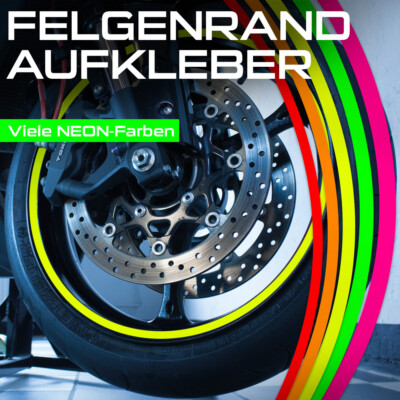 N-E-O-N Felgenrandaufkleber     Felgenaufkleber für Auto & Motorrad DIE BESTEN!!