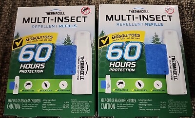 Lot of 2 Thermacell Multi-Insect Repellant Refills 60 Hours Protection