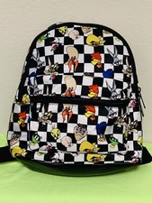 Bioworld WB Looney Tunes MINI Backpack Black White Checkered  display picture 3