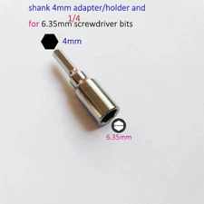 Micro Bit Adapter Hex 4mm to 6.35mm 1/4" Screwdriver Bits Magnetic System 4 Tool