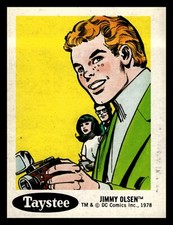Jimmy Olsen 1978 TAYSTEE Bread DC Comics Super Heroes Stickers Card #6