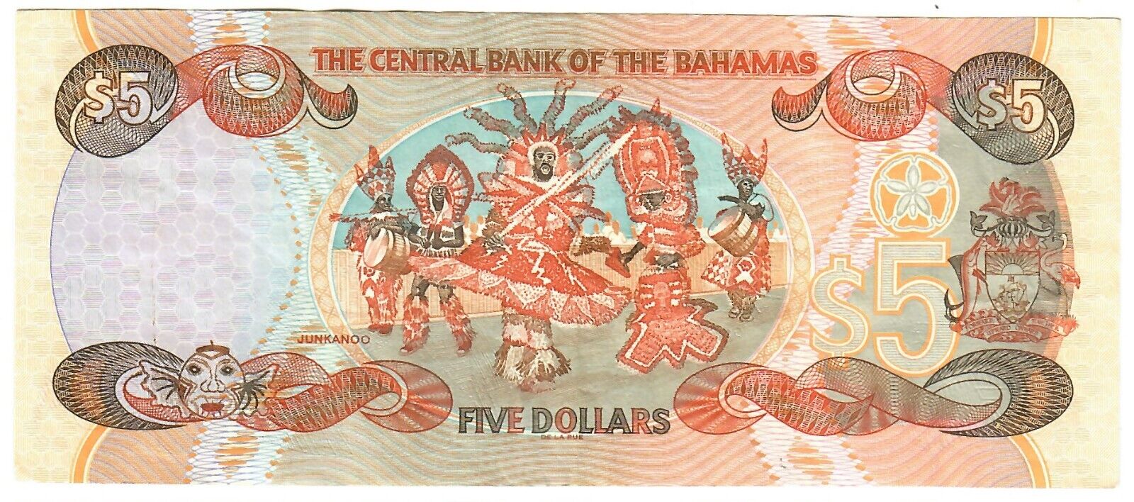 Bahamas 5 Dollars 2001 VF "Francis" AA Prefix