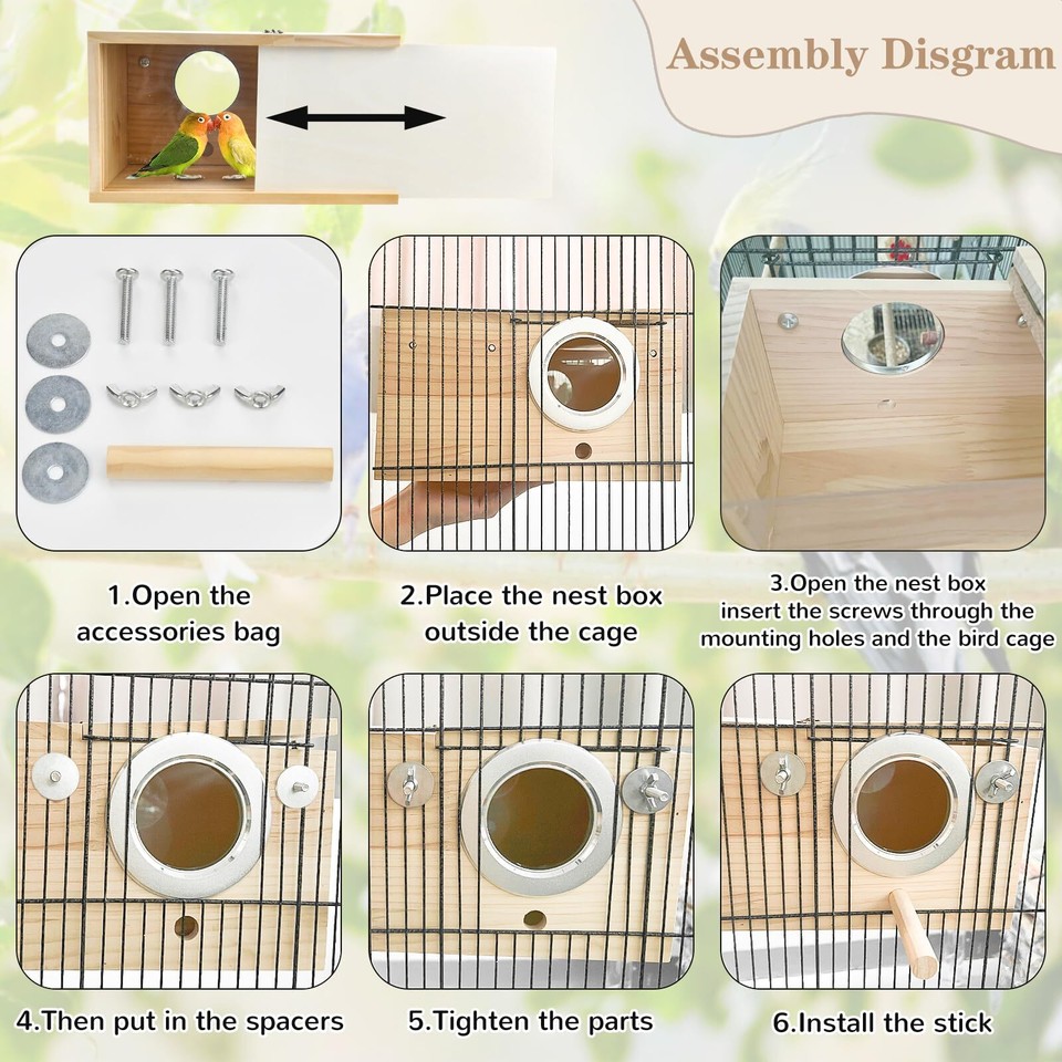 Picture Idea: Parrot Nesting Box Cockatiel Nesting Box Bird Breeding Box House