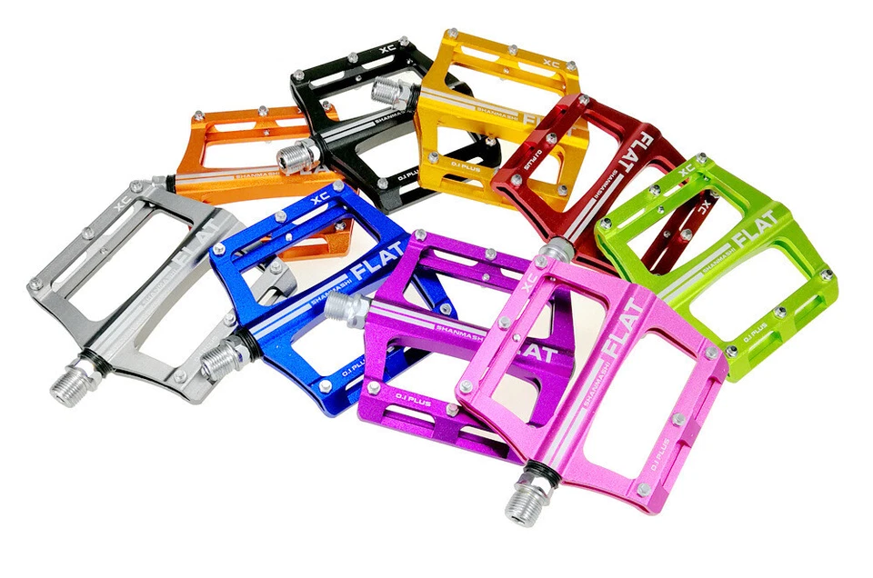 BMX Bicycle Pedals 9/16'' Mountain Road Bike Sealed Bearing Flat Platform Pedals - Image 3 of 4