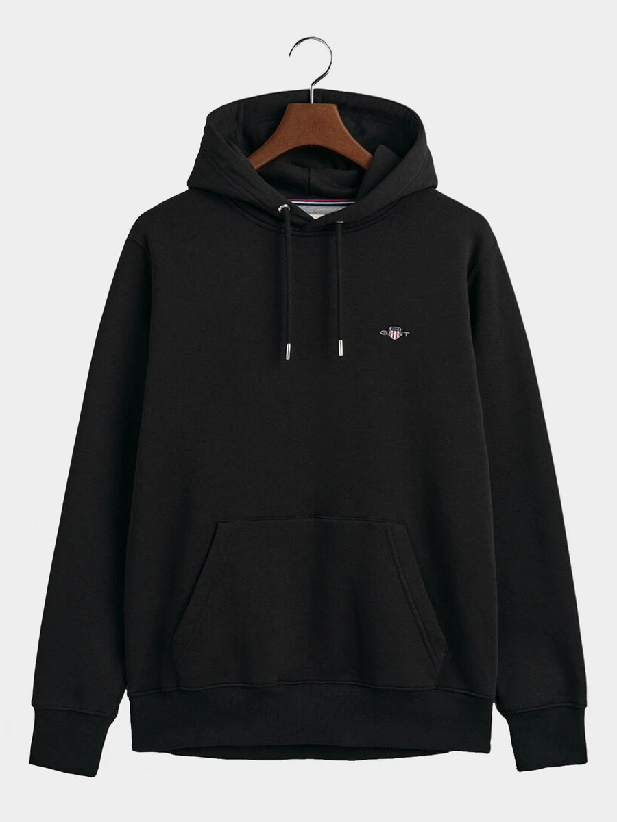 Gant shield cheap hoodie black