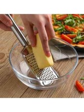 Stainless Steel Hand Food Grater Cheese Parmesan Flat Lemon Zester Nutmeg Ginger