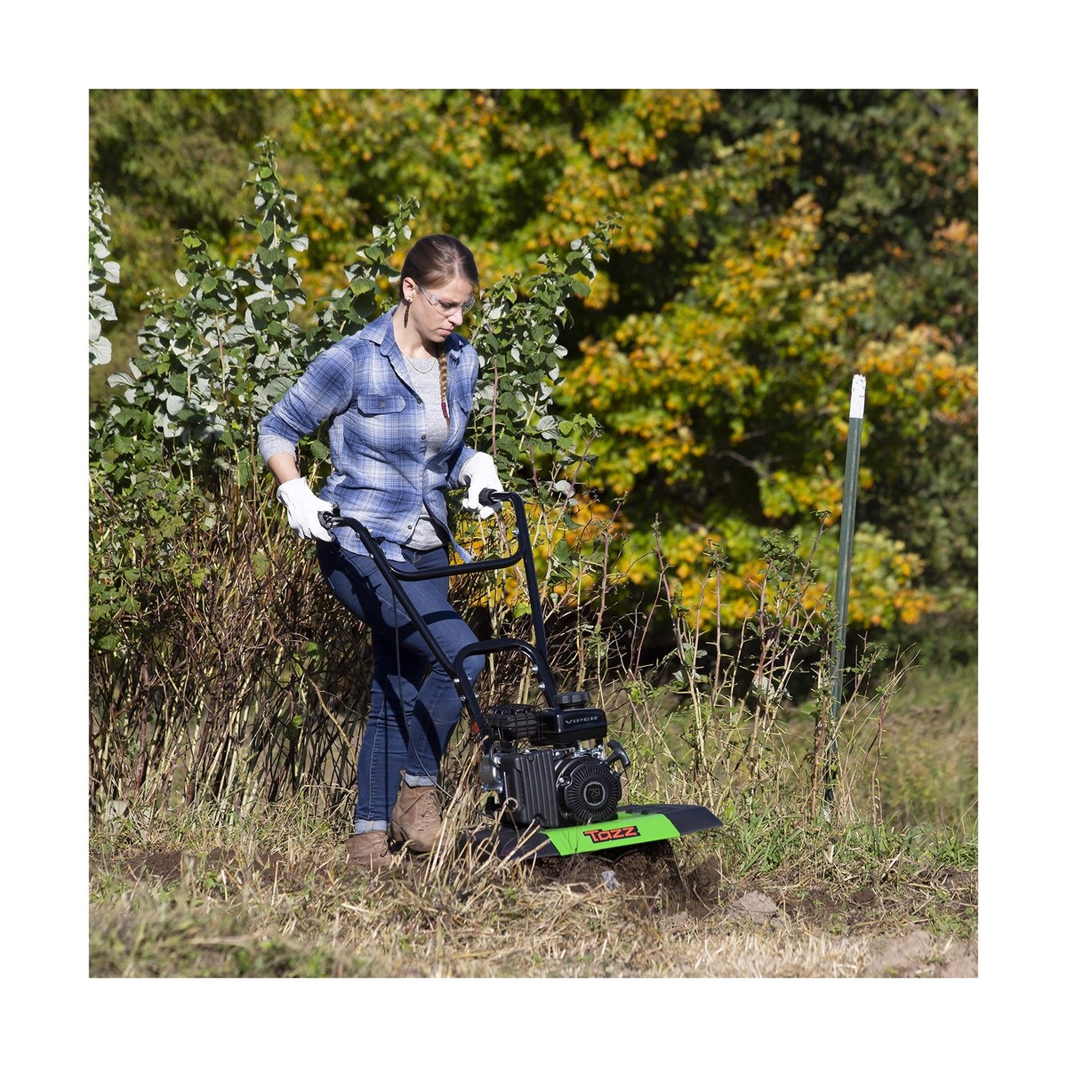 Tazz 35310 2-in-1 Front Tine Tiller/Cultivator, 79cc 4-Cycle Viper