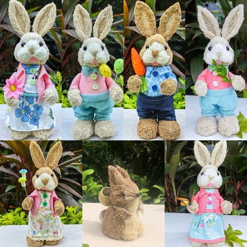 DIY Straw Rabbits Handmade Rabbit Statue Rabbit Straw Figures Party
