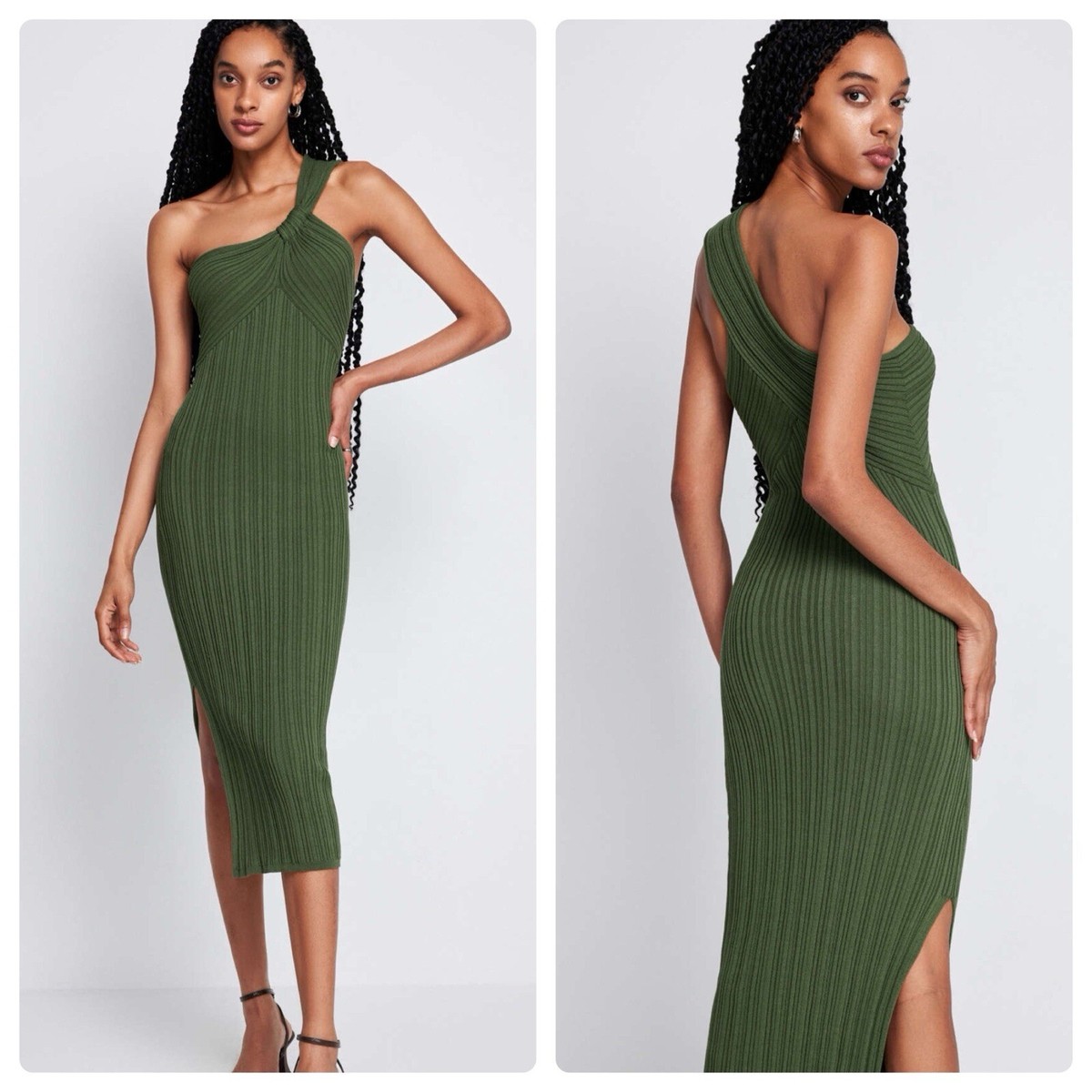 NWT) Cider One Shoulder Ribbed Midi Dress Size L | eBay NWT) Cider One Shoulder Ribbed Midi Dress Size L | eBay