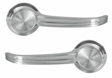 RestoParts Chrome Inside Door Handle Set 1965-1967 GTO Lemans Chevelle Skylark