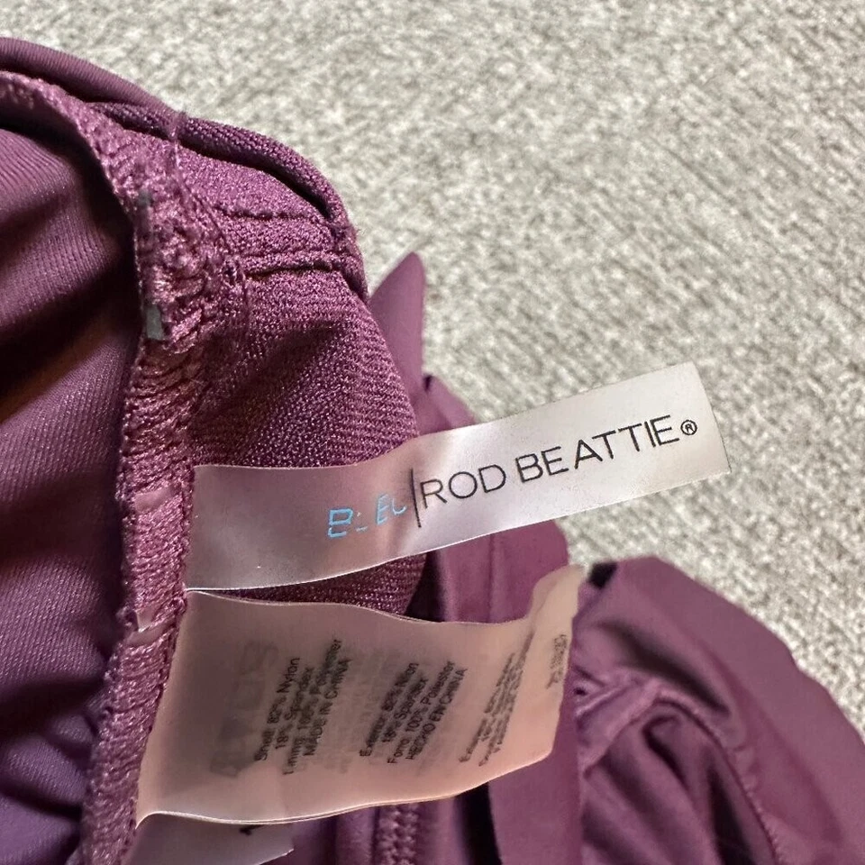 Traje de baño de una pieza con volantes BLEU ROD BEATTIE talla 10 en púrpura profundo Foto 2 de 4