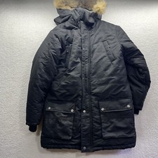 Timberland Jacket Womens Large Black Padded Quilted Insulated Outdoors Hiking