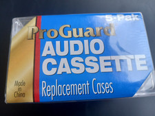 Vintage Proguard Clear Plastic Audio Cassette Cases 5 Pack Replacement